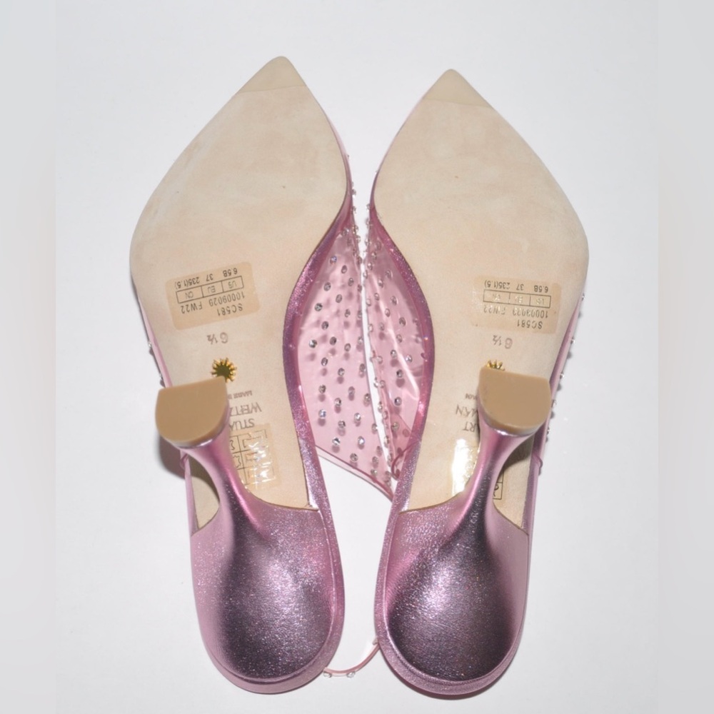 NEW Stuart Weitzman Women's Glam 100 Stiletto Heels XCurve Pumps Shoes 6.5 $595 - Picture 7 of 13